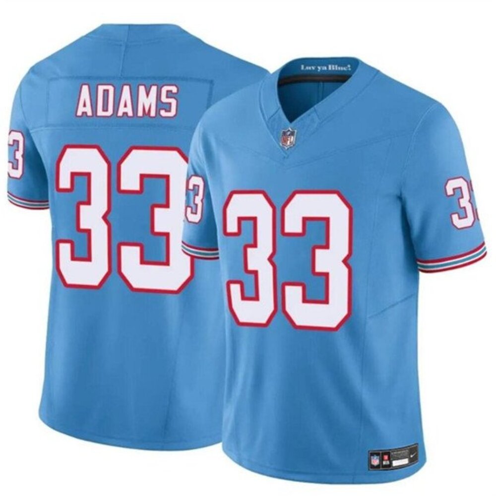 33 Jamel Adams Light Blue F U S E  Stitched Jersey
